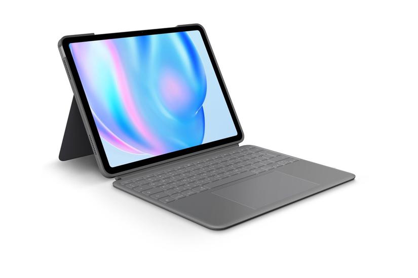Logitech Combo Touch Tastatur Og Folio-kasse Med Trackpad Azerty Fransk Oxford-grå Indgangsudstyr