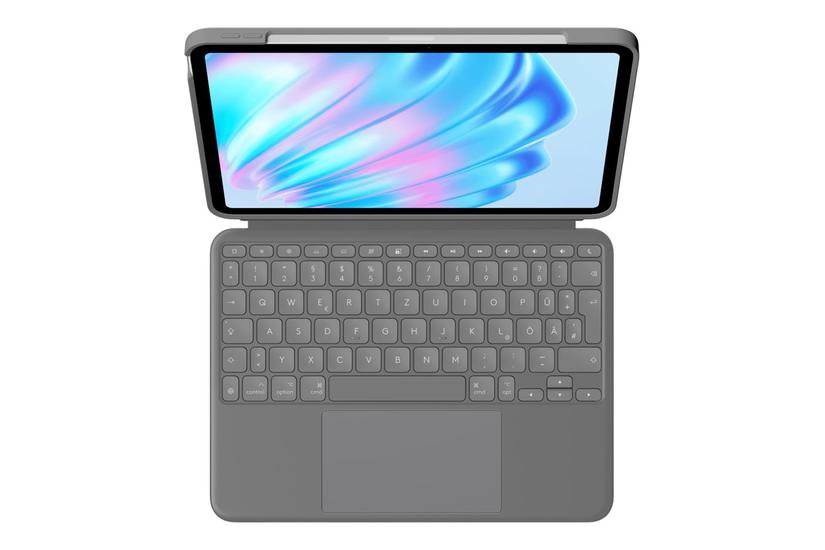 Logitech Combo Touch Tastatur Og Folio-kasse Med Trackpad Qwertz Tysk Oxford-grå Indgangsudstyr