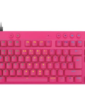 Logitech   Pro   Rapid Tastatur Tkl Qwerty Nordisk  Dansk Finsk Norsk Svensk  Pink Indgangsudstyr