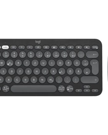 Logitech Pebble   Combo Sæt Med Mus Og Tastatur Qwerty Us International Tonal Grafit Indgangsudstyr