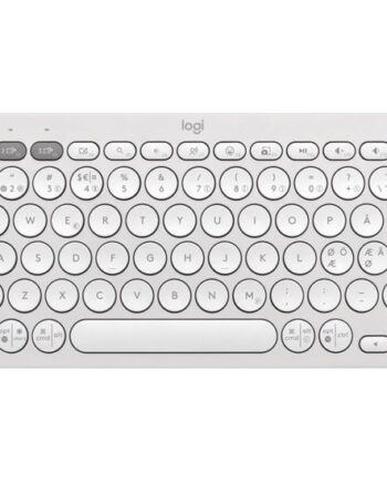 Logitech Pebble Keys   K380s Tastatur Qwerty Nordisk  Dansk Finsk Norsk Svensk  Tonalt Hvidt Indgangsudstyr