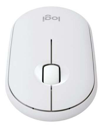 Logitech Pebble Mouse   M350s Mus Bluetooth     Le Tonalt Hvidt