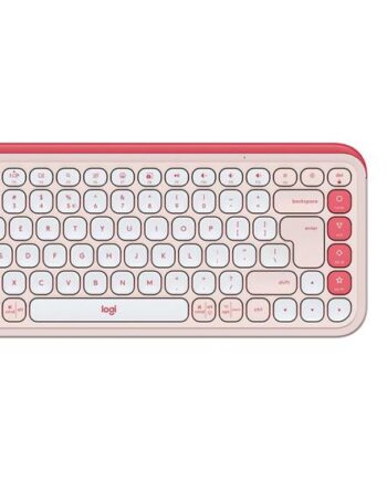 Logitech Pop Icon Combo Sæt Med Mus Og Tastatur Qwerty Us International Rose  Off-white Indgangsudstyr