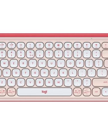 Logitech Pop Icon Keys Tastatur Qwerty Us International Rose  Off-white Indgangsudstyr