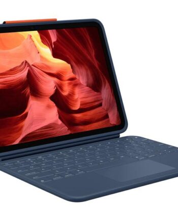 Logitech Rugged Combo   Touch Tastatur Og Folio-kasse Med Trackpad Qwerty Pan Nordic Marineblå Indgangsudstyr