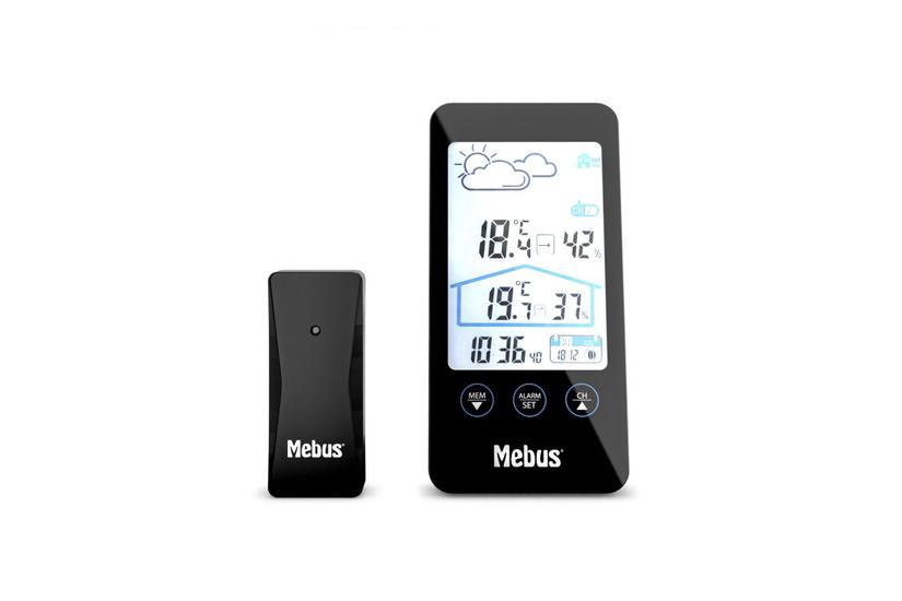 Mebus 11908 Digital Vejrstation Sort Batteri