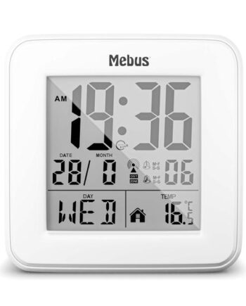 Mebus 25594 Vækkeur Digital Alarmur Hvid