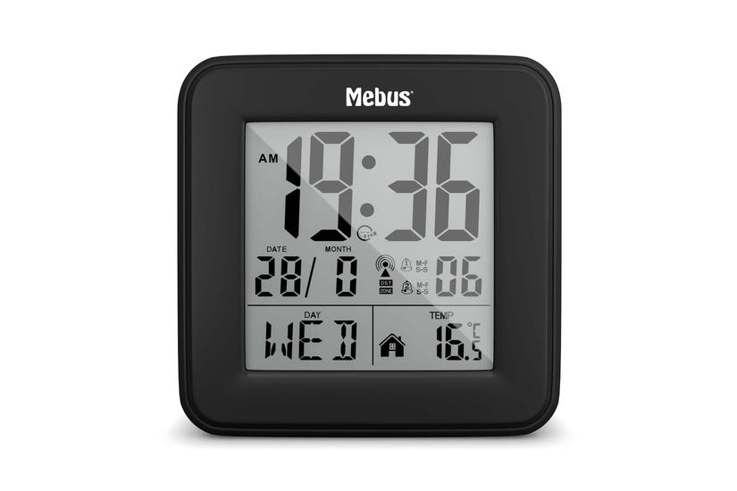 Mebus 25595 Vækkeur Digital Alarmur Sort