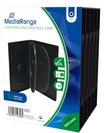 Mediarange Retail Pack 6er-dvd-box Cd-boks Til Lagring Af Dvd Er