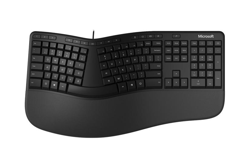 Microsoft Ergonomic Keyboard Til Business Tastatur Nordisk Sort Indgangsudstyr