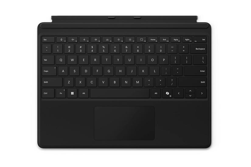 Microsoft Surface Pro Keyboard Tastatur Med Trackpad Accelerometer Surface Slim Pen Opbevaring Og Opladningsbakke Azerty Belgisk Sort Indgangsudstyr