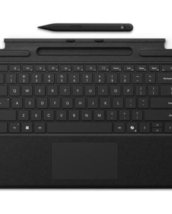 Microsoft Surface Pro Keyboard Tastatur Med Trackpad  Accelerometer  Surface Slim Pen   Opbevaring Og Opladningsbakke Qwerty Nordisk Sort Med Slim Pen   Indgangsudstyr