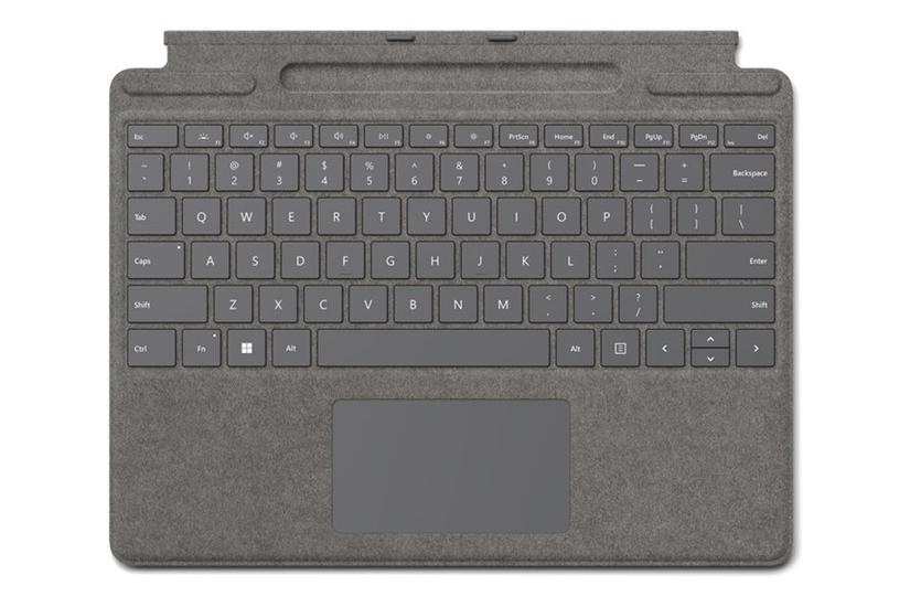 Microsoft Surface Pro Signature Keyboard Tastatur Med Accelerometer Touchpad Surface Slim Pen Opbevaring Og Opladningsbakke Qwertz Tysk Platinum Med Slim Pen Indgangsudstyr