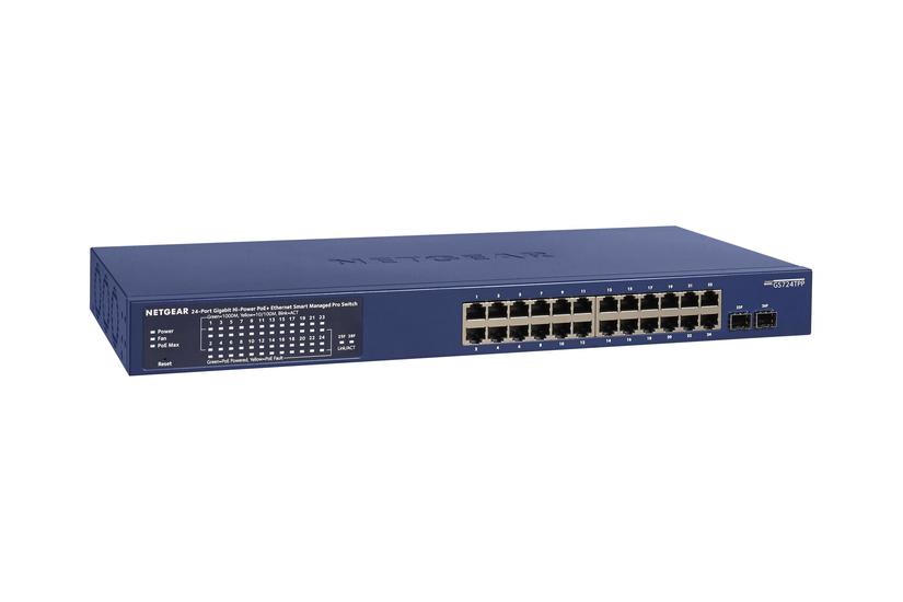 Netgear Smart Gs724tpp Switch 24 Porte Smart Monterbar På Stativ