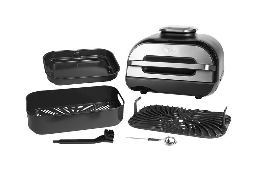 Ninja Grill Foodi Max Ag551eu Grill Og Airfryer 8l Sort Sølv