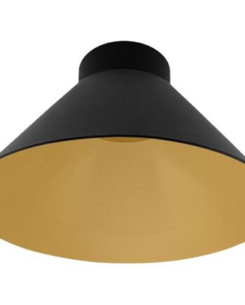 Osram Vintage 1906 Pendulum Cone Lampeskærm Sort Og Guld