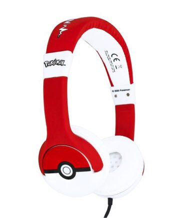 Otl Technologies Pokémon Pokéball Hovedtelefoner Ledningsført Headset Musik Sort  Rød  Hvid