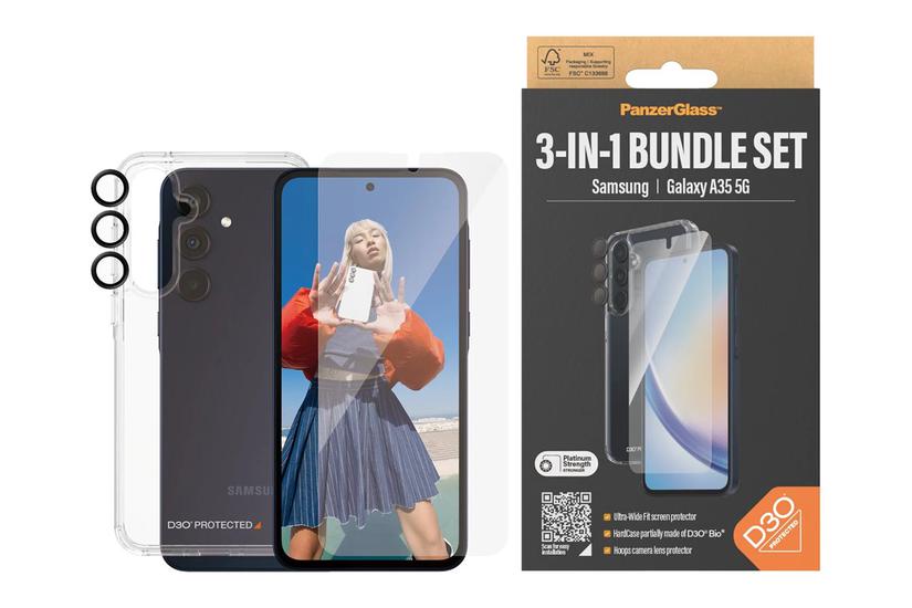 Panzerglass - - Beskyttelsespakke Bagsidecover Til Mobiltelefon