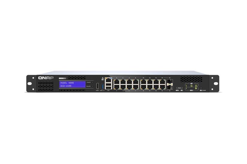 Qnap Qgd-1600 Switch 16 Porte Smart Monterbar På Stativ