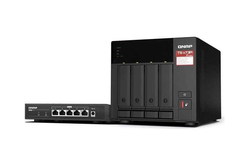 Qnap Ts-473a Nas-server Med Qsw-1105-5t Switch