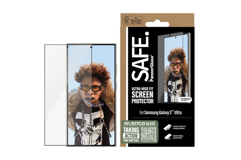 Safe By Panzerglass Skærmbeskytter For Mobiltelefon Ultra-bred Pasform Easyaligner