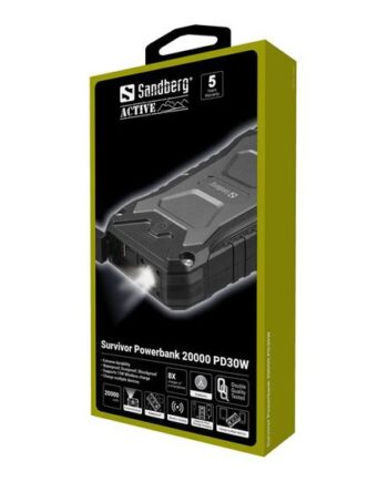 Sandberg Active Survivor Powerbank     Usb  24 Pin Usb-  30 Watt