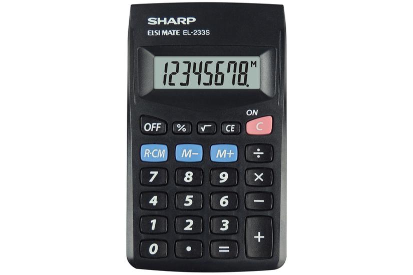 Sharp El-233s Regnemaskine Lomme Basis Sort