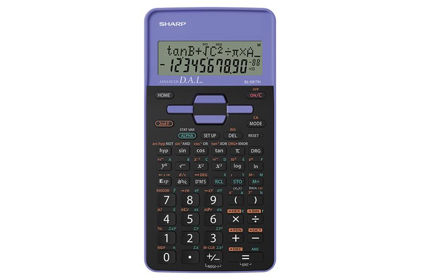 Sharp El-531th Regnemaskine Lomme Videnskabelig Sort Violet