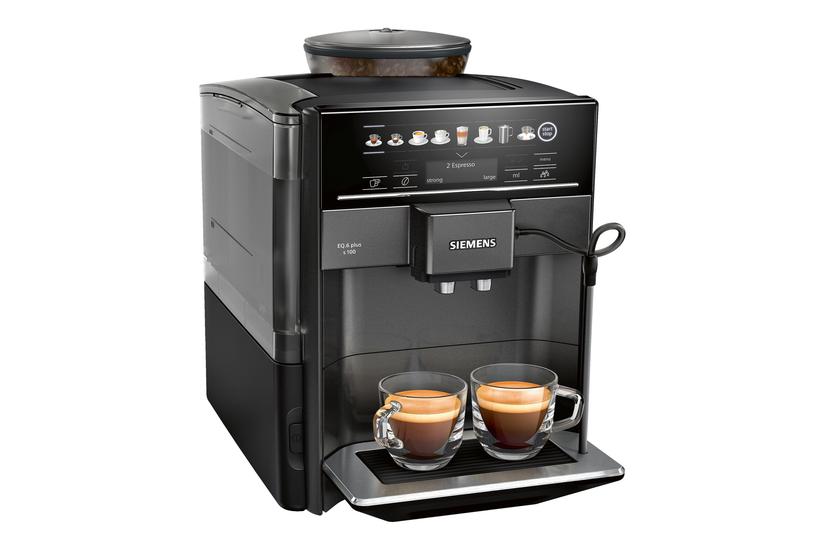 Siemens Eq Plus S100 Te651319rw Automatisk Kaffemaskine Med Mælkeskummer 15 Bar Sort