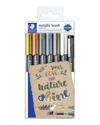 Staedtler 8321 Børstepen Og Fineliner-sæt Assorterede Farver   Stykker