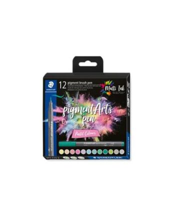 Staedtler 371 Børstepen Pastel Pastelgul  Rosa Pink  Lys Pink  Isblå  Turkis  Lys Fersken  Mynte  Jadegrøn  Limegrøn  Lys Lavendel  Varmt Gråt Lys  Køligt Gråt Lys  Pakke Med 12