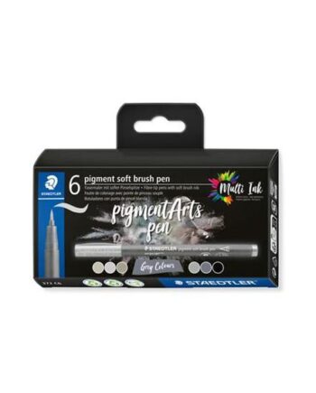 Staedtler 372 Børstepensæt Varm Grå Medium  Warm Gray Light  Kølig Grå Medium  Cool Gray Light  Cool Gray Dark  Intens Sort   Stykker