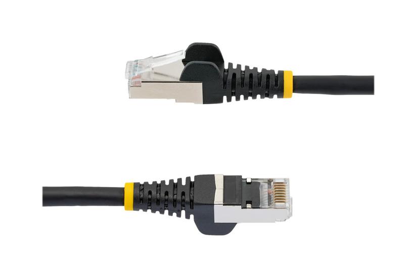 Startech Com 50cm Cat6a Ethernet Cable Black Low Smoke Zero Halogen Lszh 10gbe 500mhz 100w Poe Snagless Rj-45 Strain Reliefs Ftp Network Patch Cord Patchkabel 50 Cm Sort