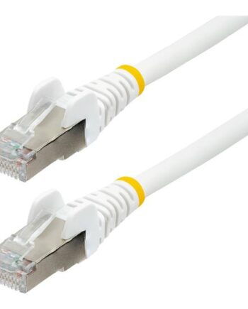 Startech Com 50cm Cat6a Ethernet Cable White Low Smoke Zero Halogen  Lszh  10gbe 500mhz 100w Poe  Snagless Rj-45   Strain Reliefs   Ftp Network Patch Cord Patchkabel 50 Cm Hvid