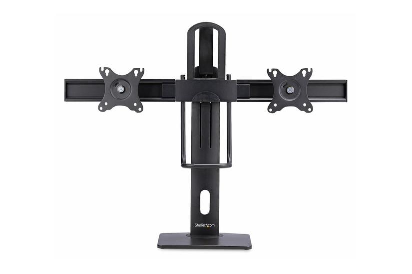Startech Com Crossbar Dual Monitor Desk Stand Double 27inch Screens Vesa Stativ For Skærme Sort