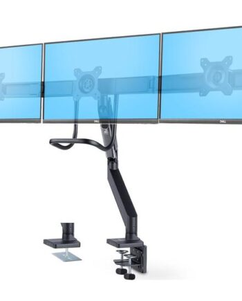 Startech Com Crossbar Triple Monitor Desk Mount  Vesa 75x75 100x100 Monteringssæt Justerbar Arm For   Lcd Skærme Triple Monitor Mount Sort