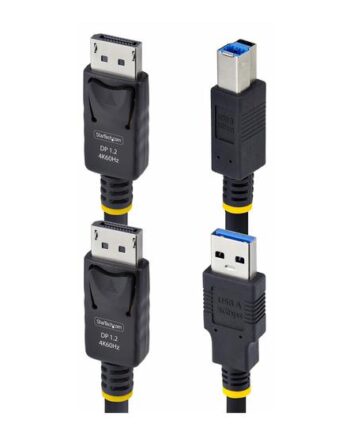 Startech Com 6ft    8m  Displayport And Usb 5gbps Kvm Cable Kabel Til Tastatur   Video   Mus  Kvm