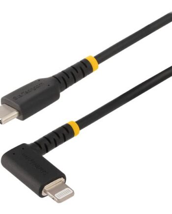 Startech Com 3ft  1m  Durable Usb-  To Lightning Cable Right-angled Heavy Duty Aramid Fiber Usb Type-  To Lightning Charging Sync Cord Apple Mfi Certified Rugged Iphone Lightning Cable Lightning-kabel