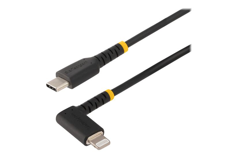 Startech Com 3ft 1m Durable Usb- To Lightning Cable Right-angled Heavy Duty Aramid Fiber Usb Type- To Lightning Charging Sync Cord Apple Mfi Certified Rugged Iphone Lightning Cable Lightning-kabel