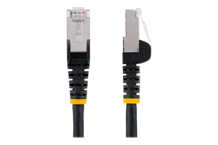 Startech Com 1m Cat6a Ethernet Cable Black Low Smoke Zero Halogen Lszh 10gbe 500mhz 100w Poe Snagless Rj-45 Strain Reliefs Ftp Network Patch Cord Patchkabel Sort