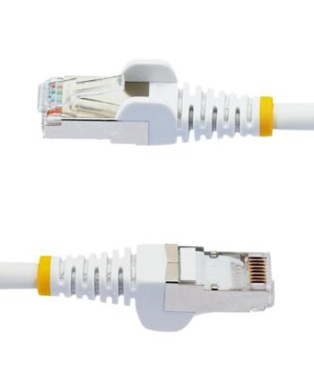 Startech Com   5m Cat6a Ethernet Cable White Low Smoke Zero Halogen  Lszh  10gbe 500mhz 100w Poe  Snagless Rj-45   Strain Reliefs   Ftp Network Patch Cord Patchkabel       Hvid