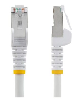 Startech Com 5m Cat6a Ethernet Cable White Low Smoke Zero Halogen  Lszh  10gbe 500mhz 100w Poe  Snagless Rj-45   Strain Reliefs   Ftp Network Patch Cord Patchkabel     Hvid