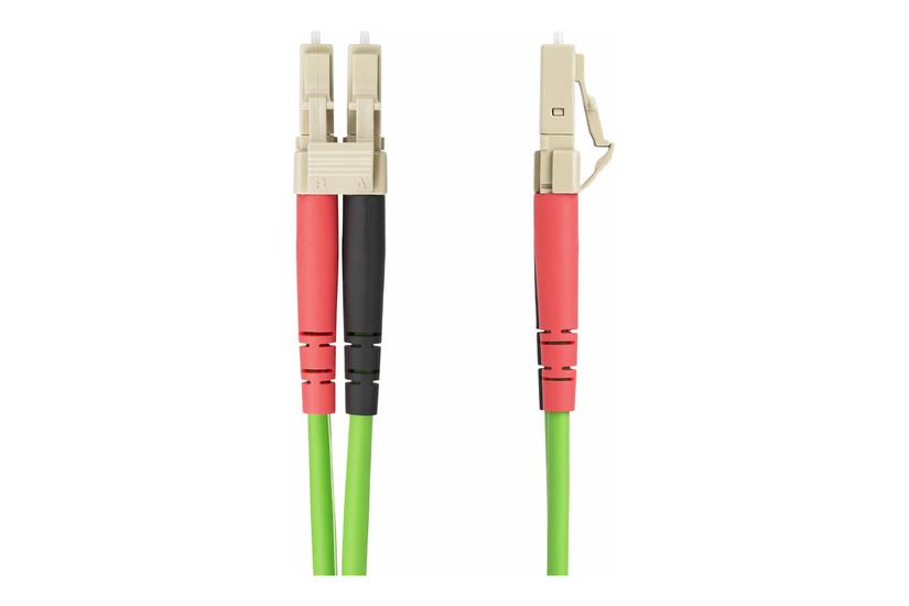 Startech Com 7m 22ft Lc To Lc Upc Om5 Multimode Fiber Optic Cable 50 125µm Duplex Lommf Zipcord Vcsel 40g 100g Bend Insensitive Low Insertion Loss Lszh Fiber Patch Cord Patchkabel Grøn