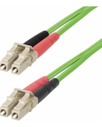 Startech Com 10m  30ft  Lc To Lc  Upc  Om5 Multimode Fiber Optic Cable  50 125µm Duplex Lommf Zipcord  Vcsel  40g 100g  Bend Insensitive  Low Insertion Loss  Lszh Fiber Patch Cord Patchkabel 10   10    Grøn