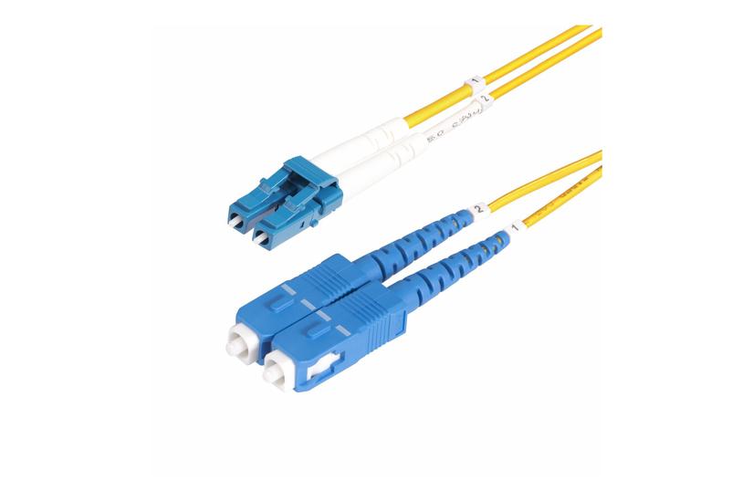 Startech Com 25m 82ft Lc To Sc Upc Os2 Single Mode Duplex Fiber Optic Cable 125µm Laser Optimized 10g Bend Insensitive Low Insertion Loss Lszh Fiber Patch Cord Smlcsc-os2-25m Patchkabel 25 Gul