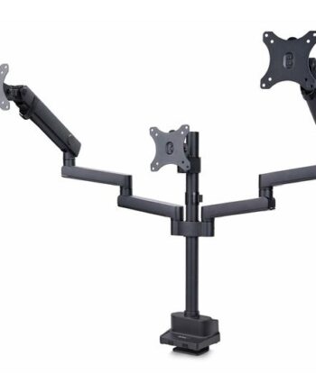 Startech Com Triple Monitor Desk Mount For Up To Three 27in Screens  Vesa 75x75 100x100  Tool-less Arm Adjustments   -clamp Grommet Mount  Spring-assisted Arms Monteringssæt Justerbar Arm For   Lcd Skærme Sort