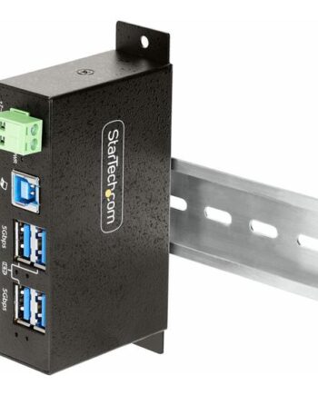 Startech Com  -port Managed Usb Hub With 4x Usb-   Heavy Duty With Metal Industrial Housing  Esd   Surge Protection  Wall Desk Din-rail Mountable  Usb             Gen   5gbps Hub   Porte Taa-kompatibel