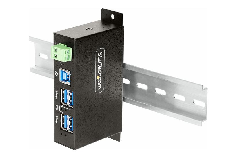 Startech Com -port Managed Usb Hub With 4x Usb- Heavy Duty With Metal Industrial Housing Esd Surge Protection Wall Desk Din-rail Mountable Usb Gen 5gbps Hub Porte Taa-kompatibel