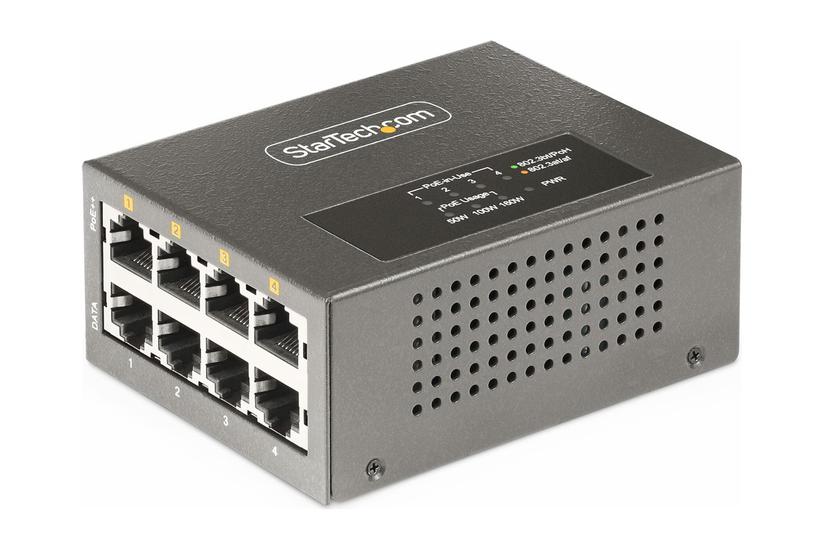 Startech Com -port Multi-gigabit Poe Injector 5g Ethernet Nbase- Poe Poe Poe 802 3af 802 3at 802 3bt 160watts Power Budget Wall Din Rail Mountable Unmanaged For Ip Cameras Wireless Aps Poss As445c-poe-injector Strøminjektor 160