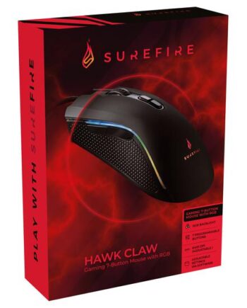 Surefire Hawk Claw Mus Spil Højre Hånd Usb Type-  Optisk 6400 Dpi